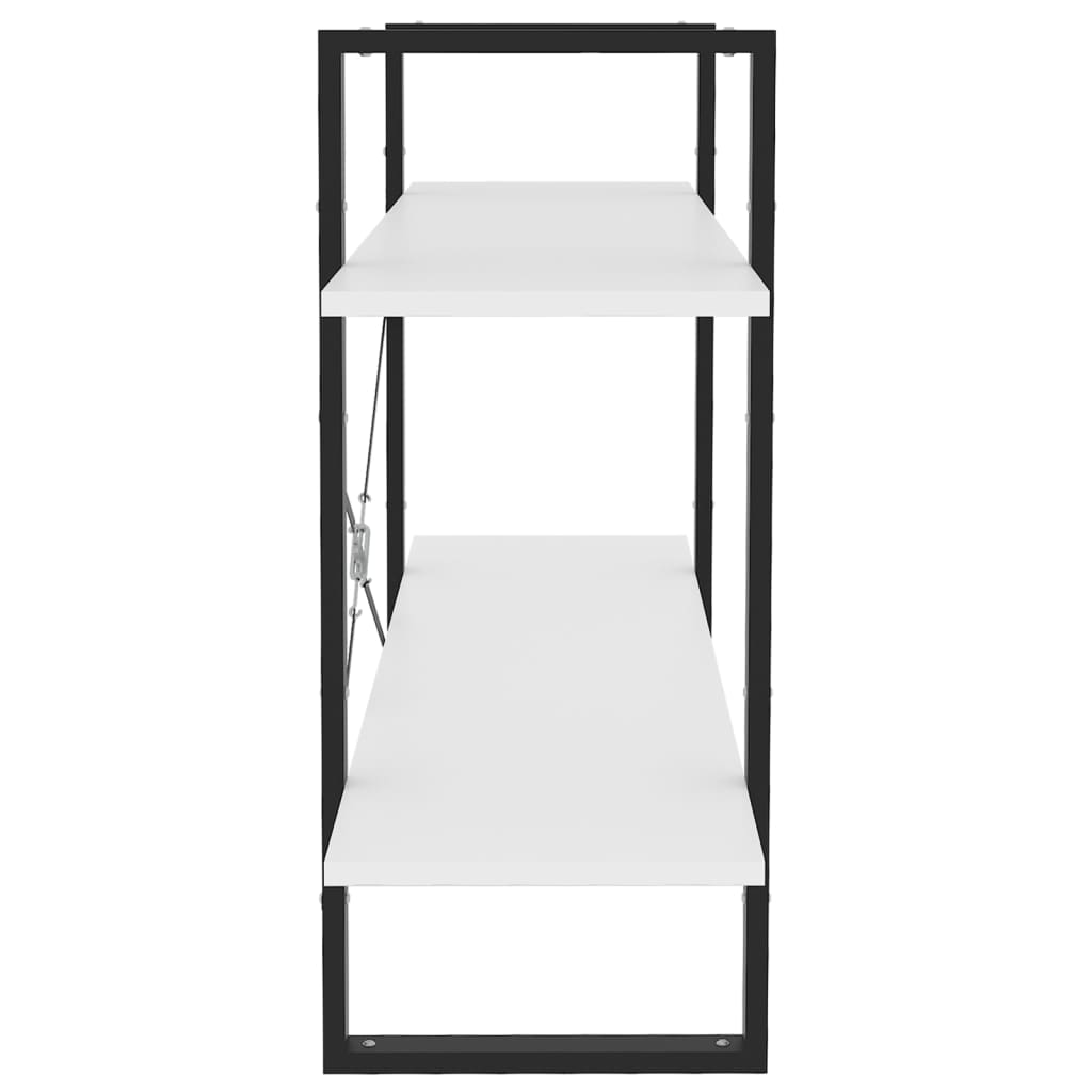 vidaXL Libreria a 2 Ripiani Bianca 100x30x70 cm in Legno Multistrato
