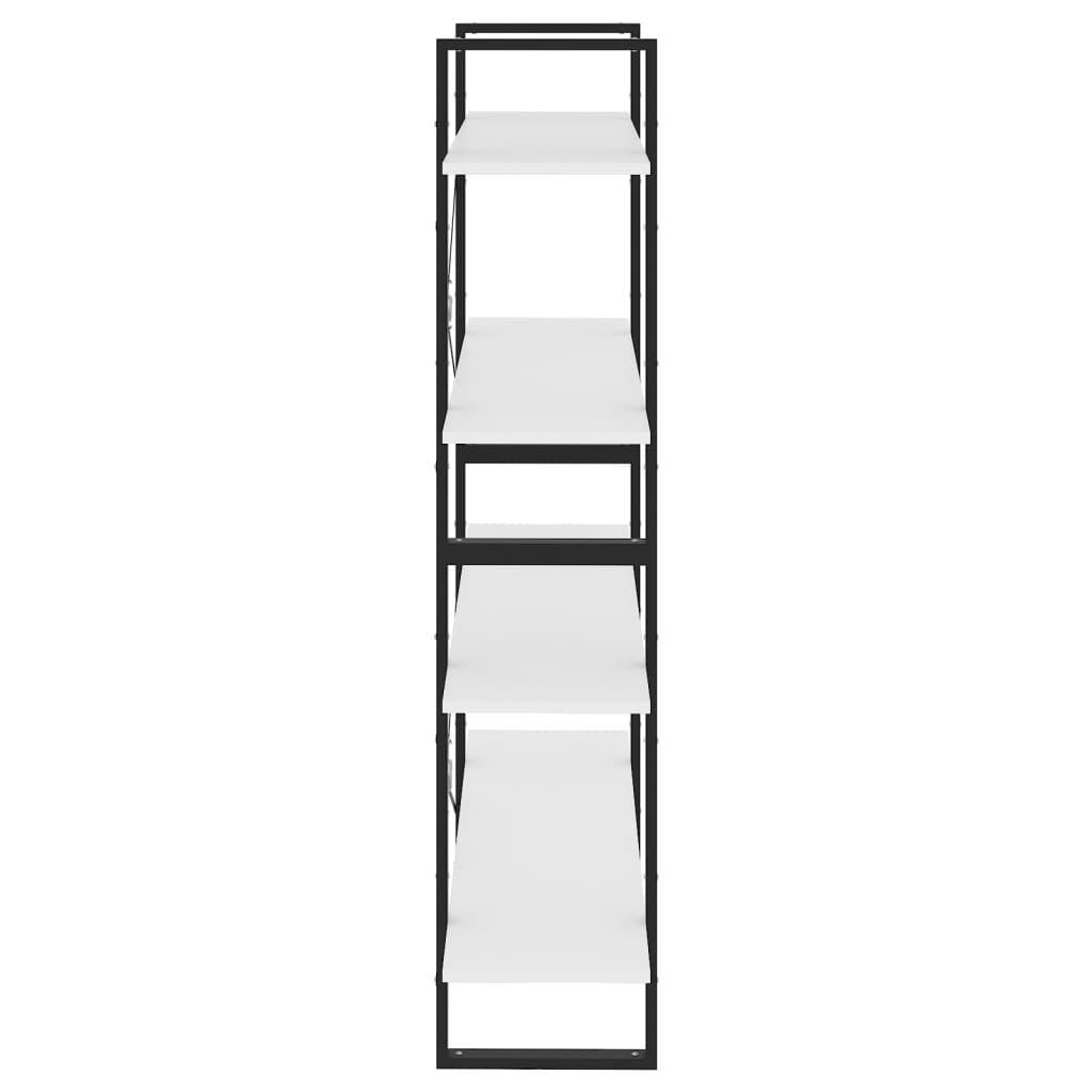vidaXL Libreria a 4 Ripiani Bianca 100x30x140 cm in Legno Multistrato