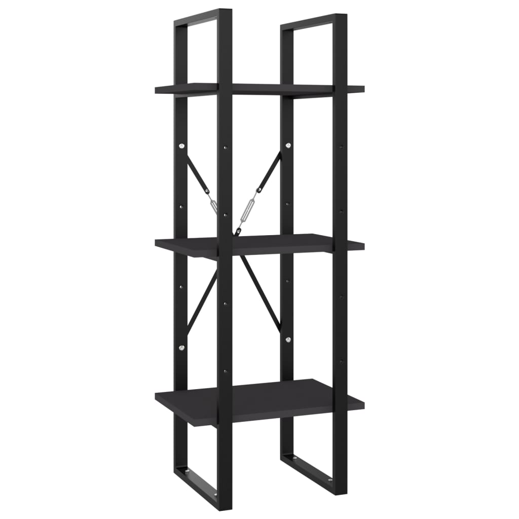 vidaXL Libreria a 3 Ripiani Grigia 40x30x105 cm in Legno Multistrato