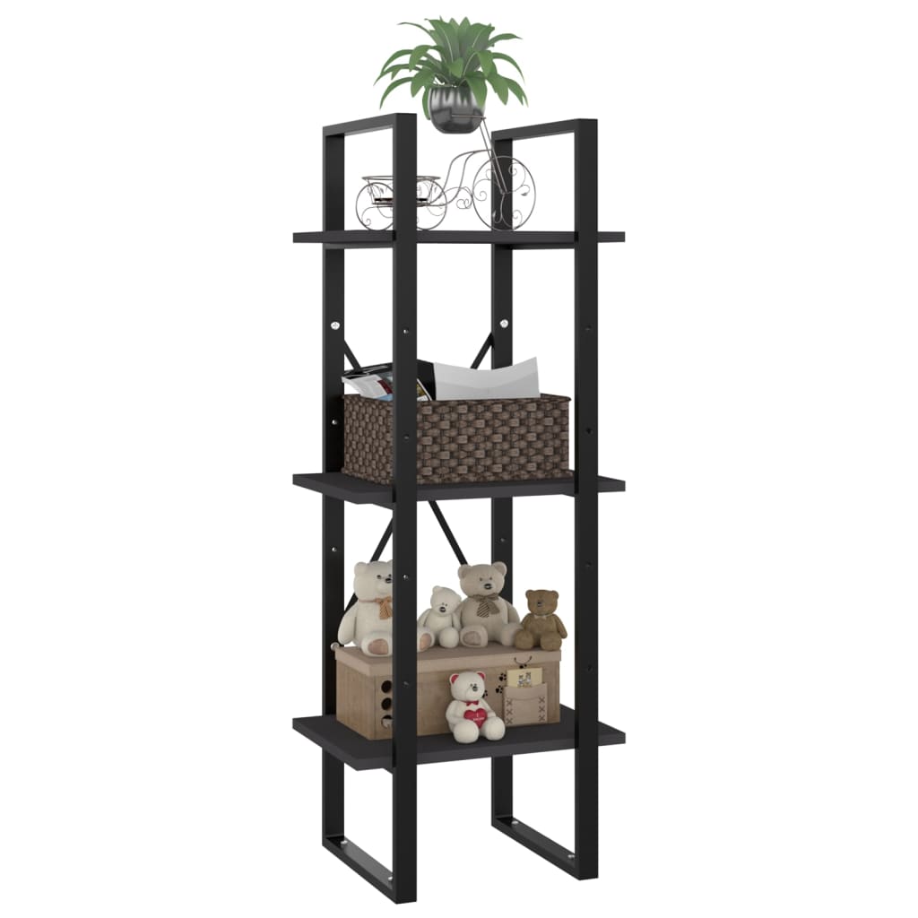 vidaXL Libreria a 3 Ripiani Grigia 40x30x105 cm in Legno Multistrato
