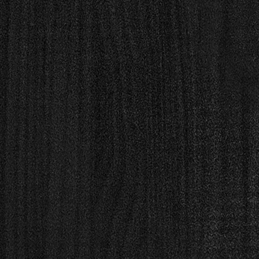 vidaXL Libreria a 3 Ripiani Nera 40x30x105 cm Legno Massello di Pino