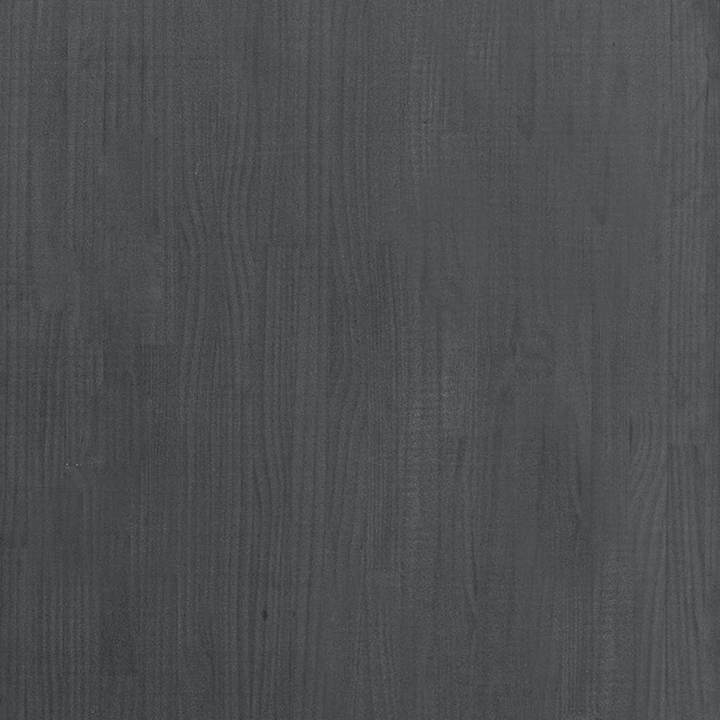 vidaXL Libreria a 3 Ripiani Grigia 80x30x105 cm in Massello di Pino