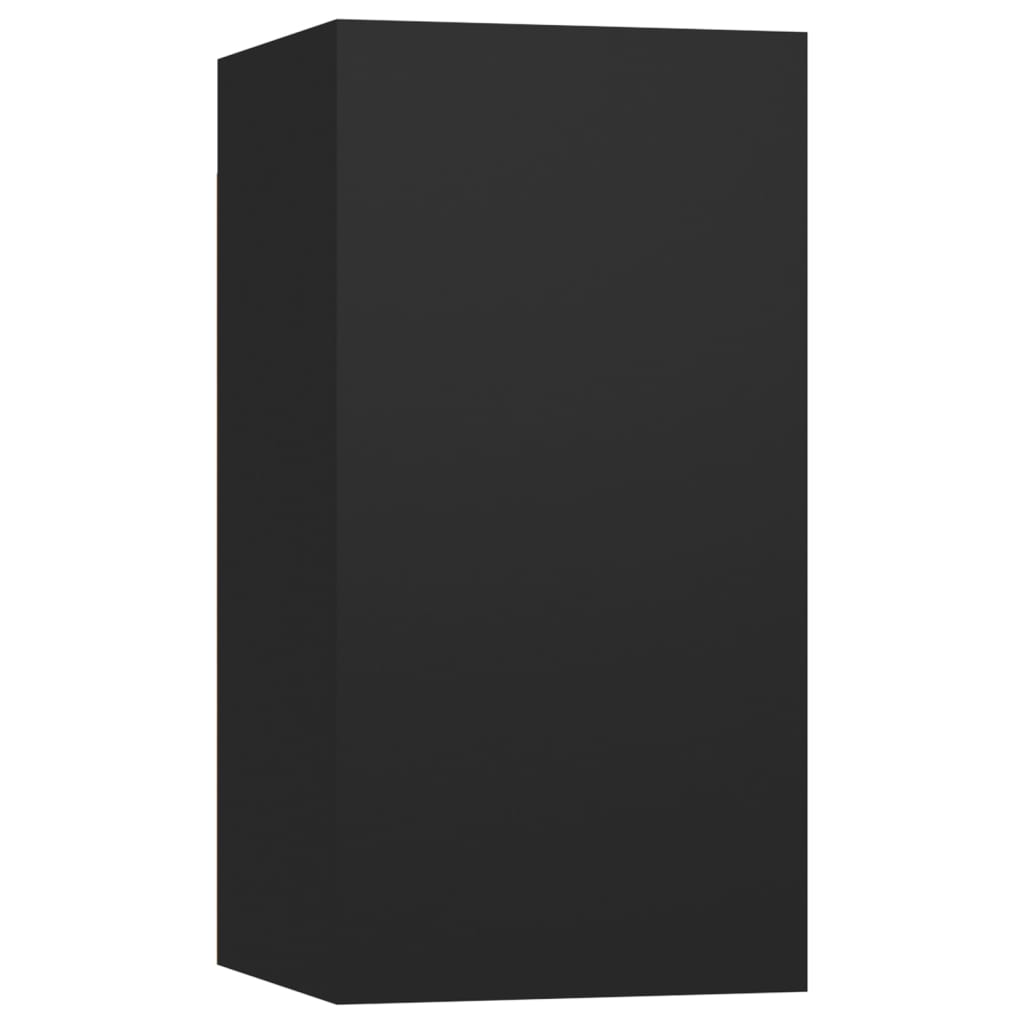 vidaXL Set di Mobili Porta TV 6 pz Nero in Legno Multistrato