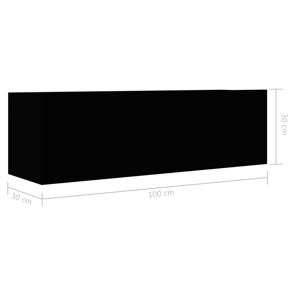 vidaXL Set di Mobili Porta TV 6 pz Nero in Legno Multistrato