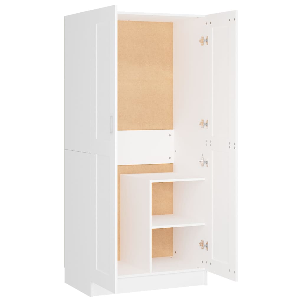 vidaXL Armadio Bianco 82,5x51,5x180 cm in Legno Multistrato