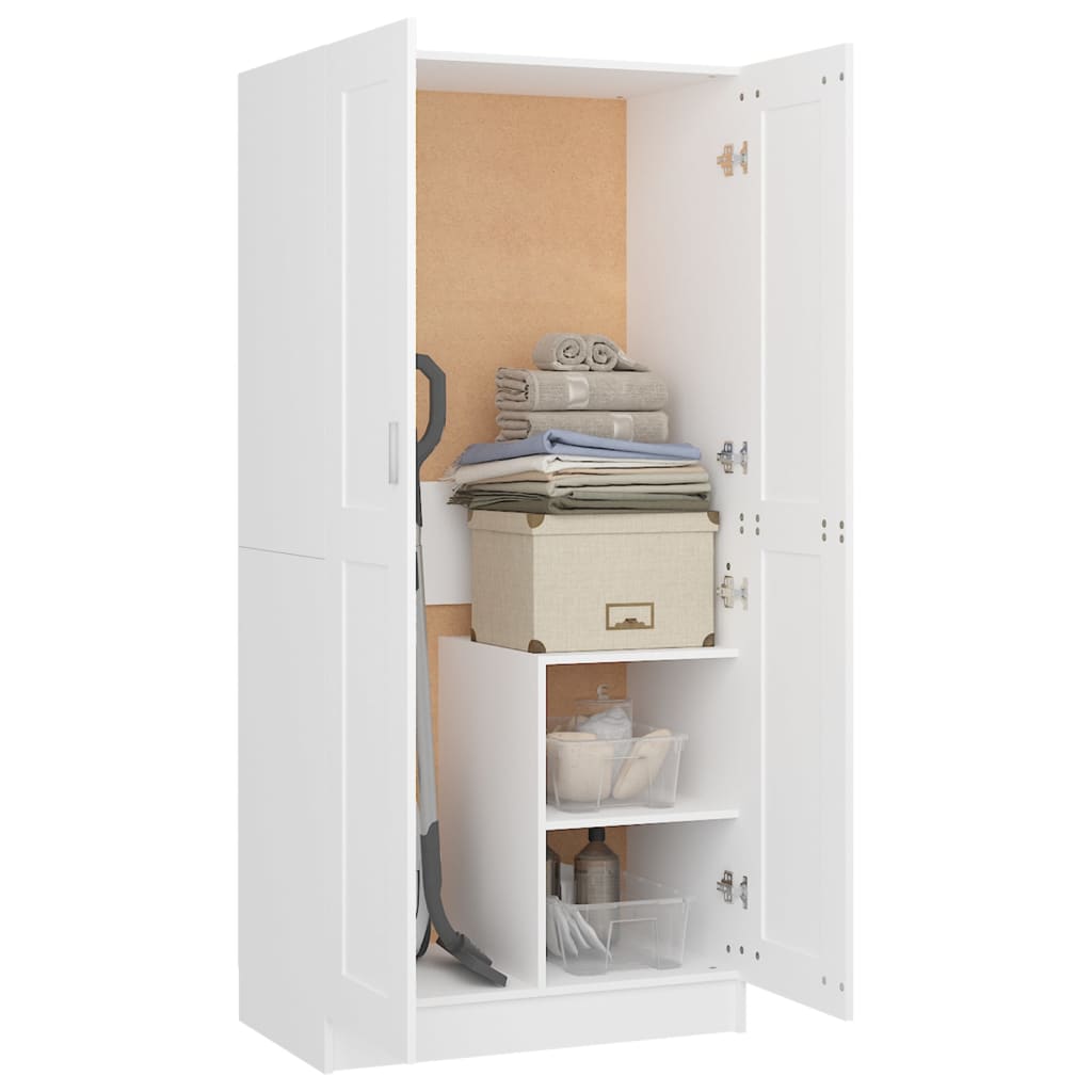 vidaXL Armadio Bianco 82,5x51,5x180 cm in Legno Multistrato