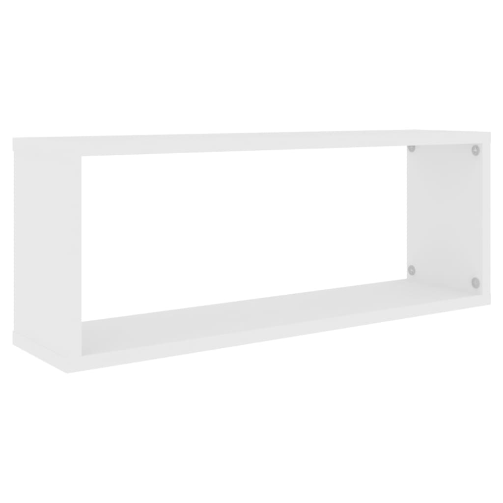 vidaXL Mensole a Cubo 2pz Bianco Rovere Sonoma 60x15x23 cm Multistrato