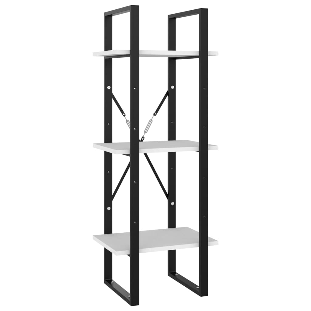 vidaXL Libreria a 5 Ripiani Bianca 40x30x175 cm in Legno Multistrato