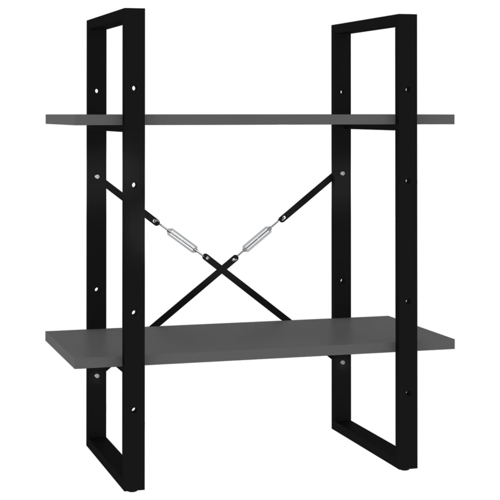 vidaXL Libreria a 5 Ripiani Grigia 60x30x175 cm in Legno Multistrato