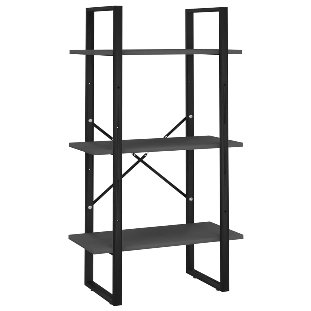 vidaXL Libreria a 5 Ripiani Grigia 60x30x175 cm in Legno Multistrato