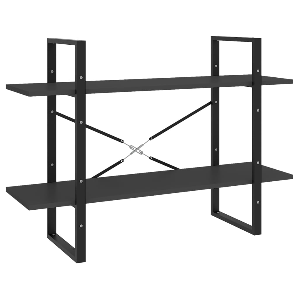 vidaXL Libreria a 5 Ripiani Grigia 100x30x175 cm in Legno Multistrato