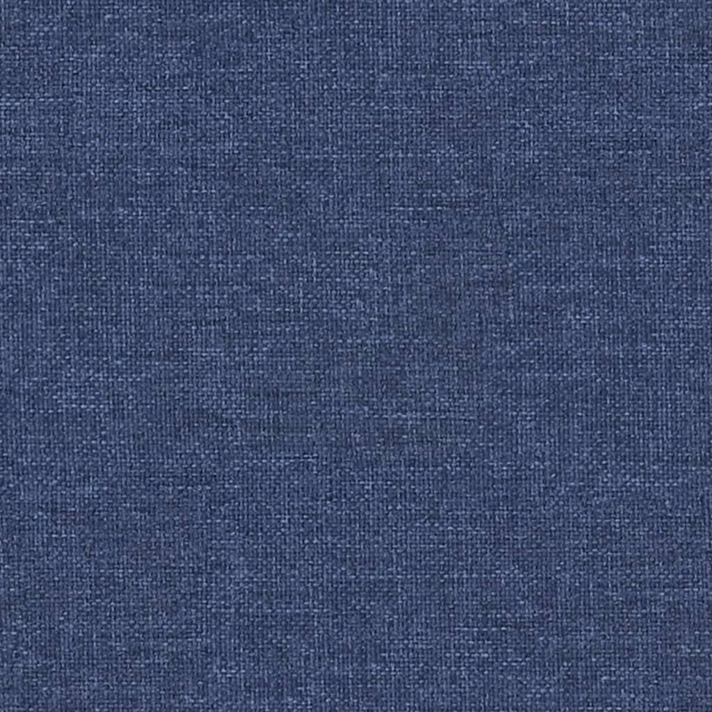 vidaXL Poggiapiedi Blu 60x60x36 cm in Tessuto e Similpelle