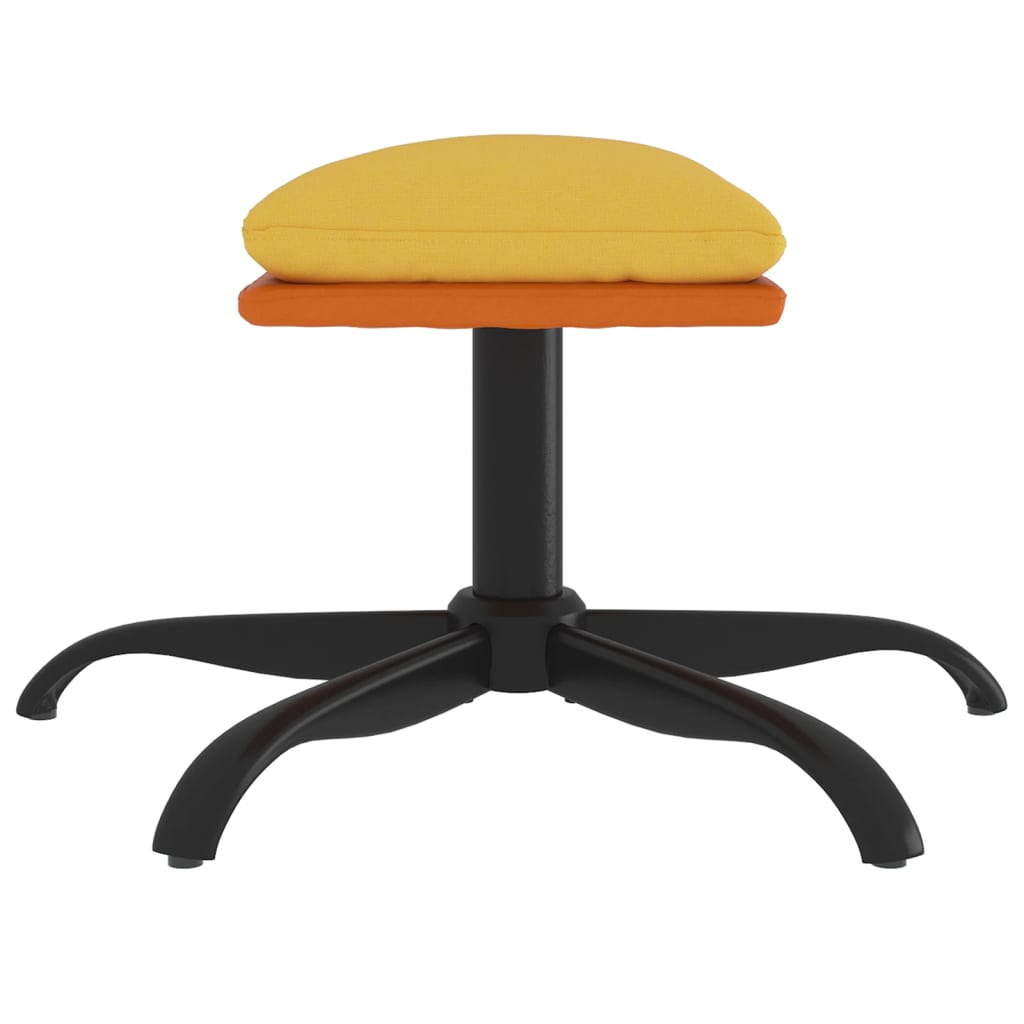 vidaXL Sgabello Giallo Senape 60x60x36 cm in Tessuto e Similpelle