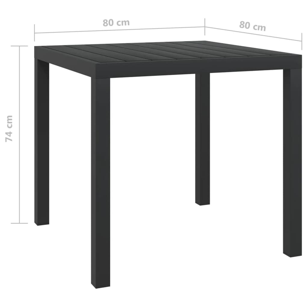vidaXL Set da Pranzo per Giardino 5 pz con Cuscini Polyrattan Nero