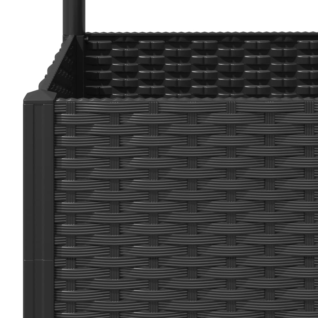 vidaXL Fioriera da Giardino con Graticcio Nero 40x40x136 cm in PP