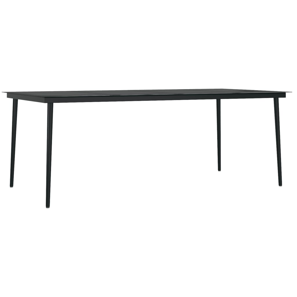 vidaXL Set Mobili da Pranzo da Giardino 7 pz Nero