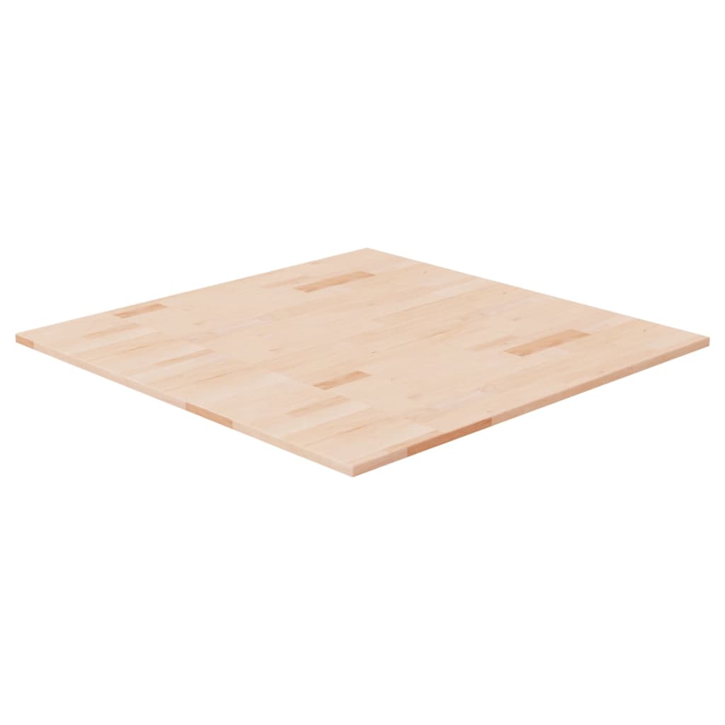 vidaXL Piano Tavolo Quadrato 80x80x1,5 cm Massello Rovere Non Trattato