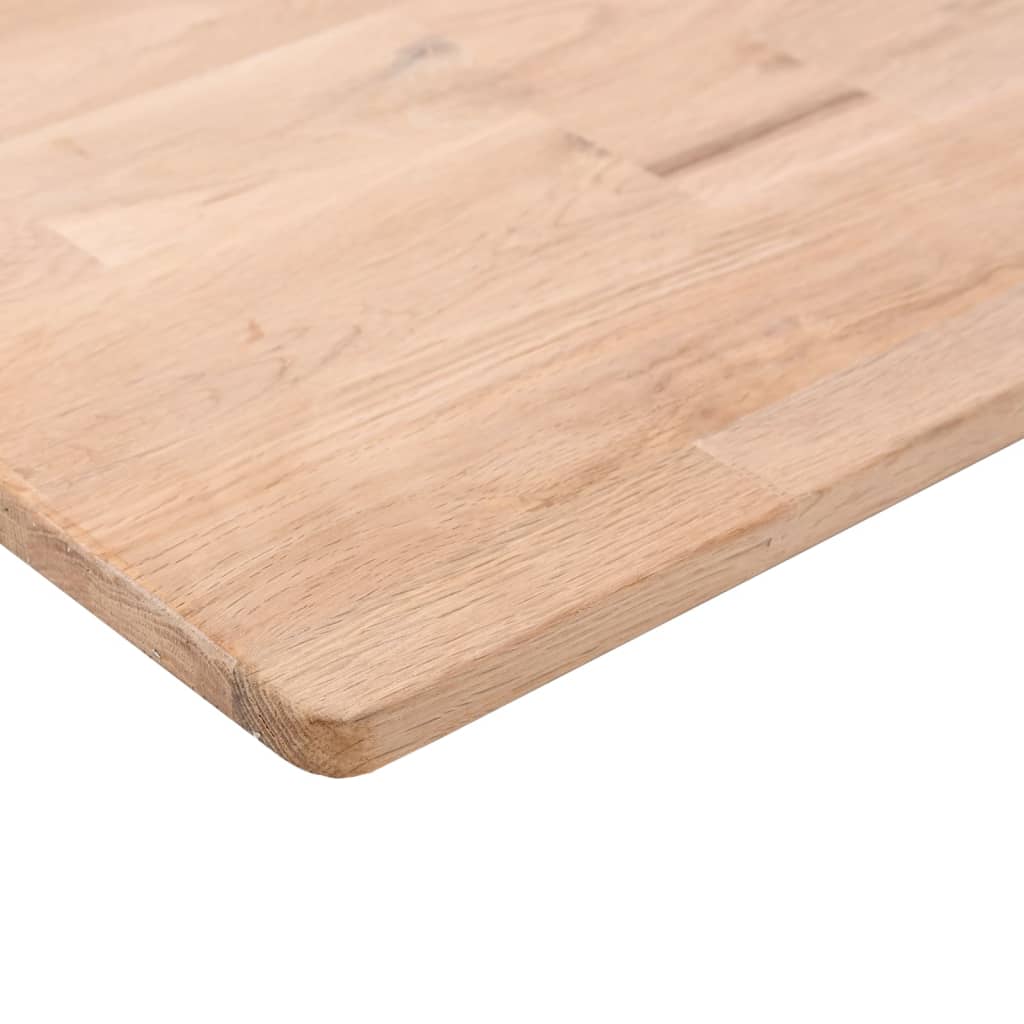 vidaXL Piano Tavolo Quadrato 80x80x1,5 cm Massello Rovere Non Trattato