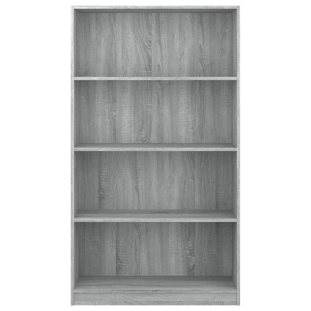 vidaXL Libreria 4 Ripiani Grigio Sonoma 80x24x142 cm Legno Multistrato