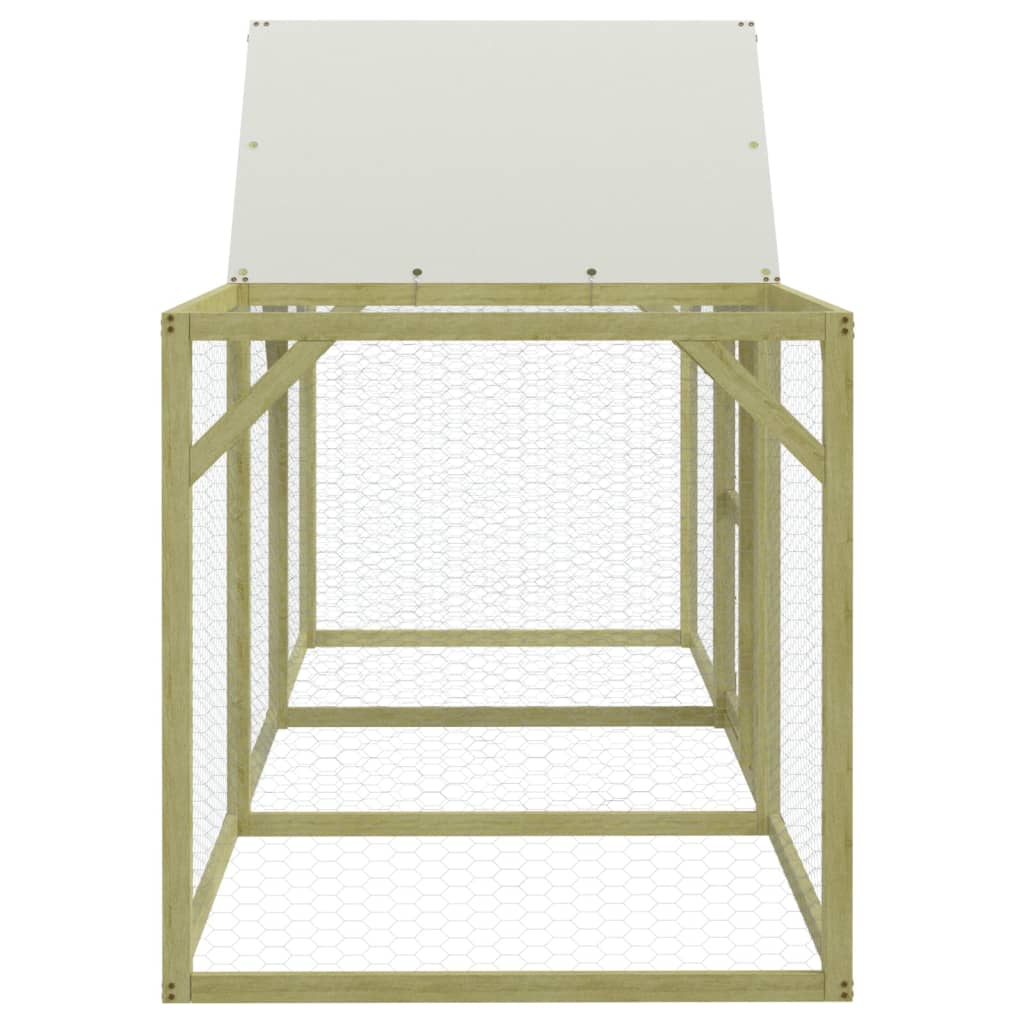 vidaXL Pollaio 300x100x150 cm in Legno di Pino Massello Impregnato