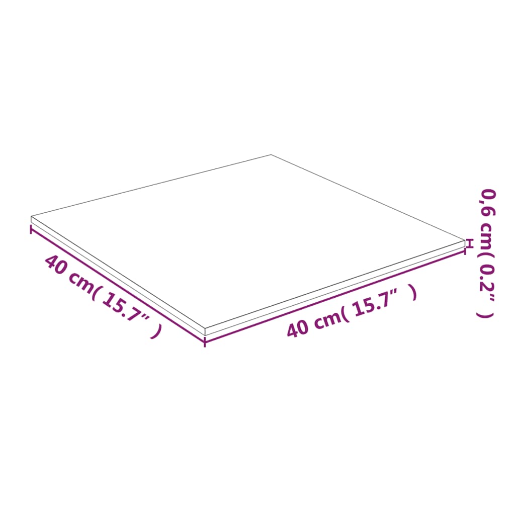 vidaXL Piano Tavolo Trasparente 40x40 cm Vetro Temperato