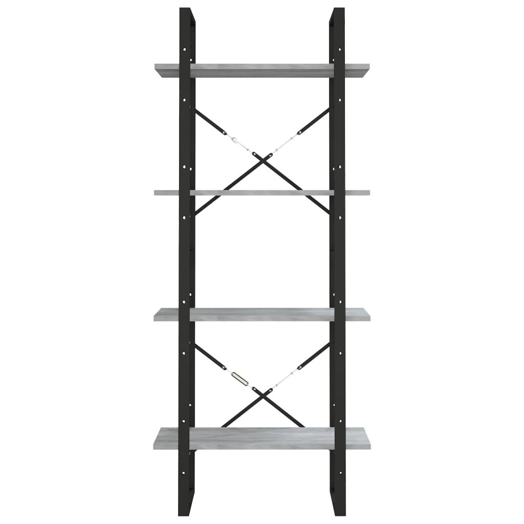 vidaXL Libreria 4 Ripiani Grigio Sonoma 60x30x140 cm Legno Multistrato VIDAXL