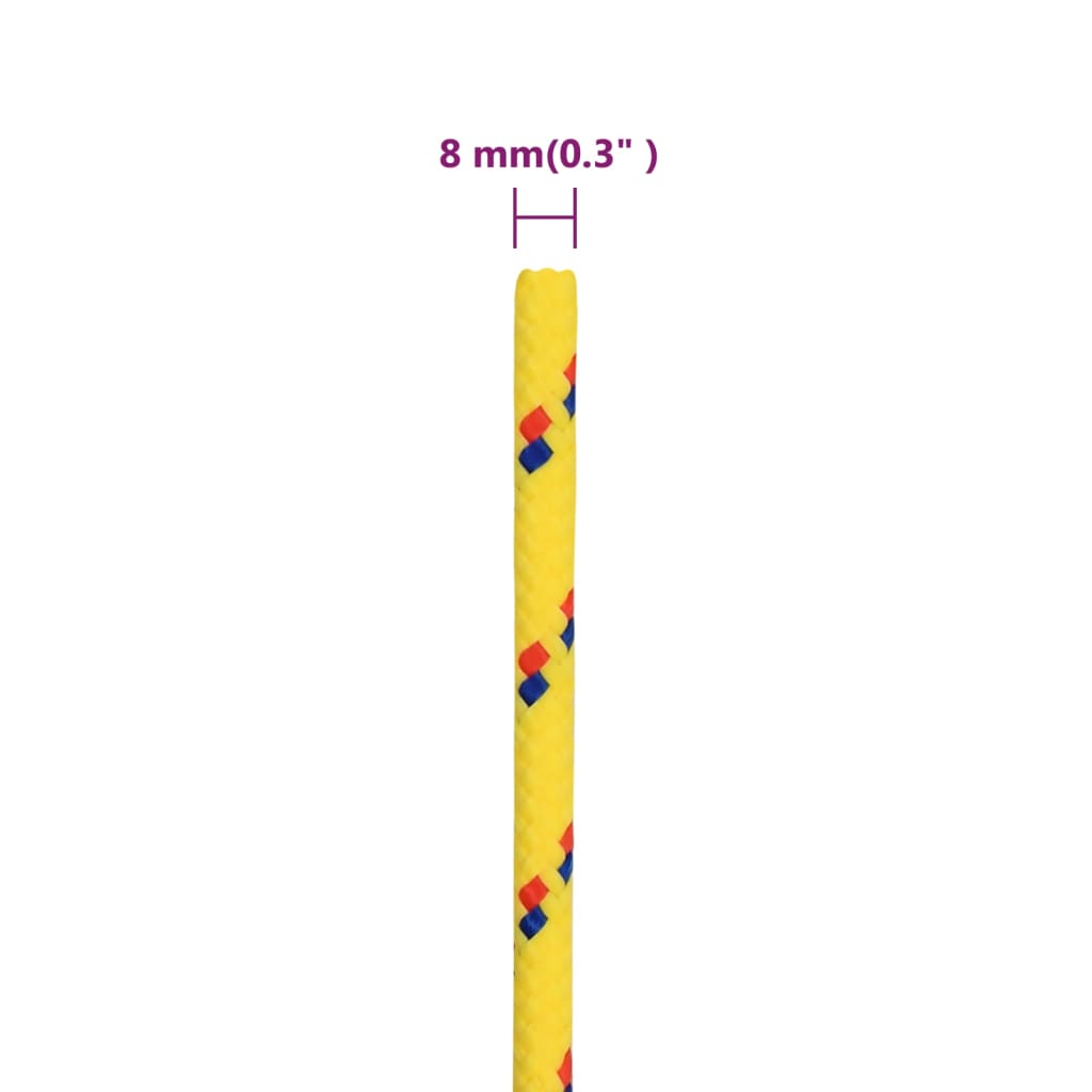 vidaXL Corda per barca Gialla 8 mm 250 m in Polipropilene