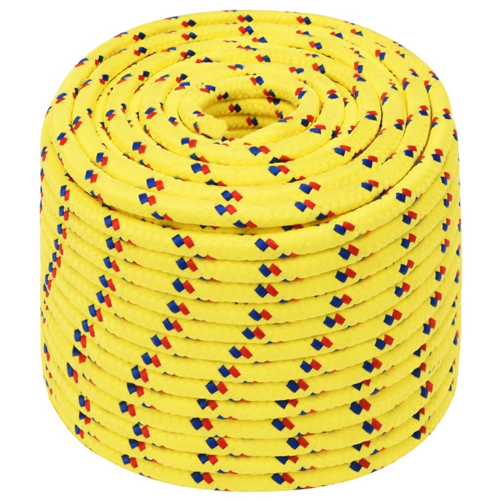 vidaXL Corda per barca Gialla 12 mm 100 m in Polipropilene
