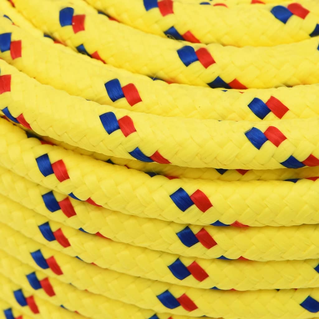 vidaXL Corda per barca Gialla 12 mm 100 m in Polipropilene