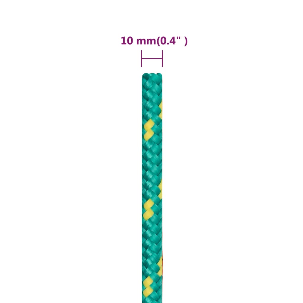 vidaXL Corda per barca Verde 10 mm 100 m in Polipropilene
