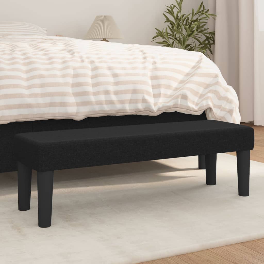 vidaXL Panca Nera 100x30x30 cm in Tessuto