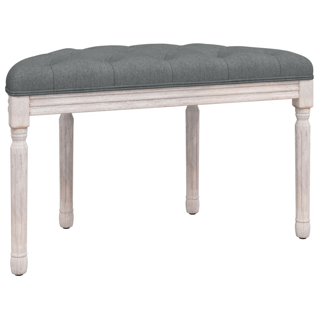 vidaXL Panca Grigio Scuro 81,5x41x49 cm in Tessuto