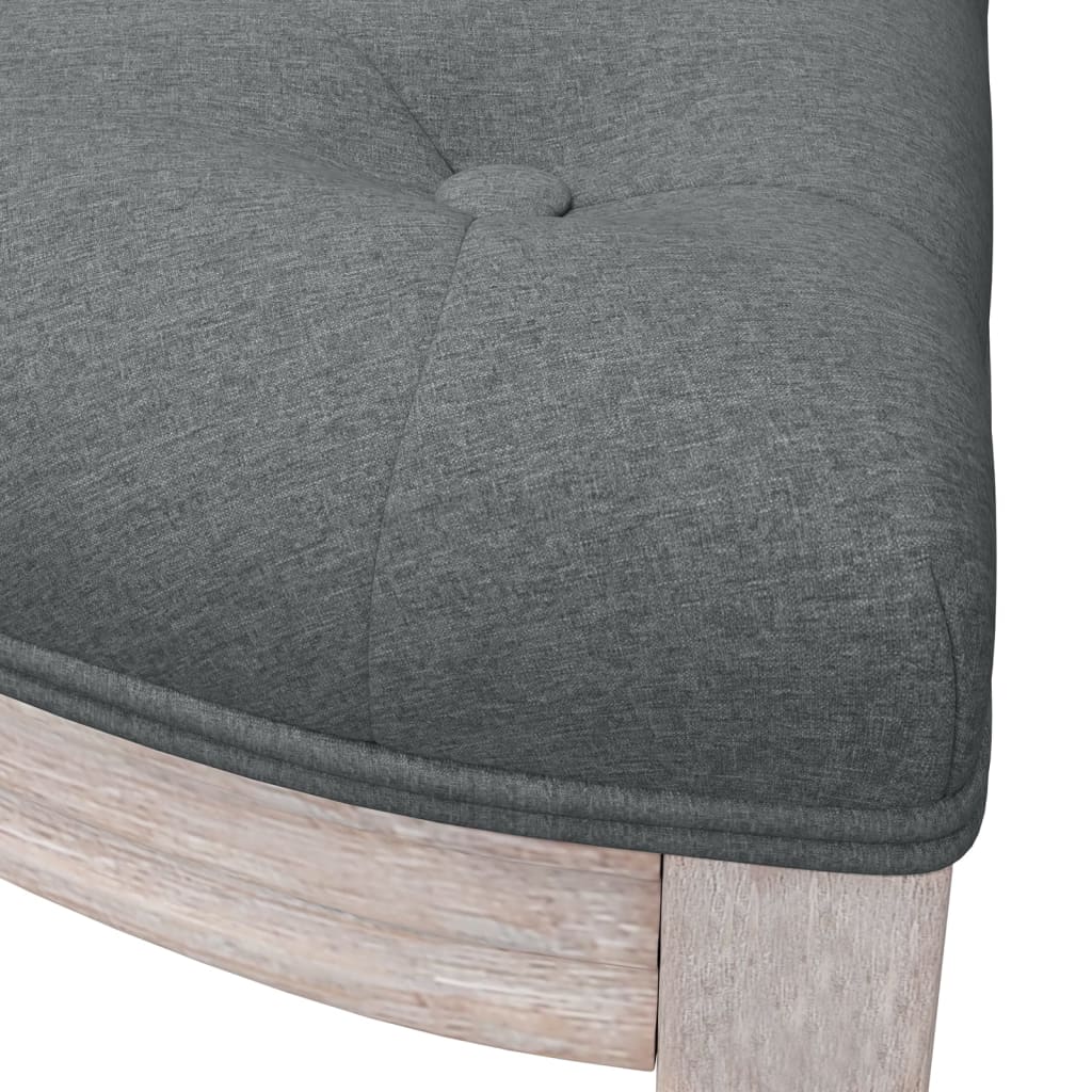 vidaXL Panca Grigio Scuro 81,5x41x49 cm in Tessuto