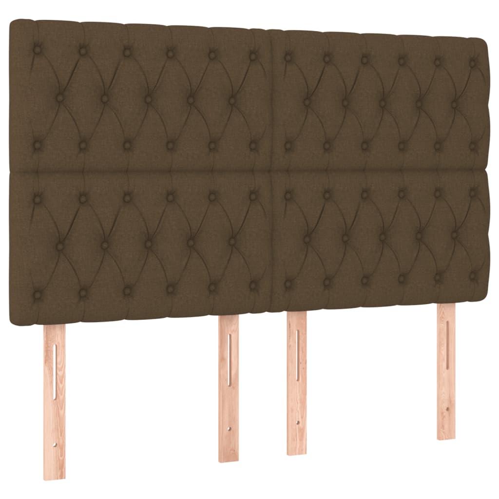 vidaXL Giroletto a Molle con Materasso Marrone Scuro 140x200cm Tessuto