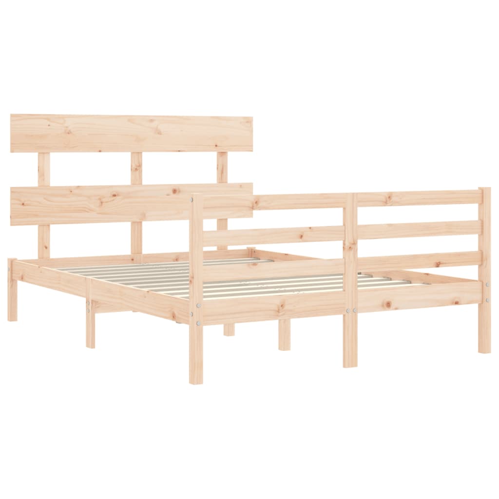 vidaXL Giroletto con Testiera 140x190 cm in Legno Massello