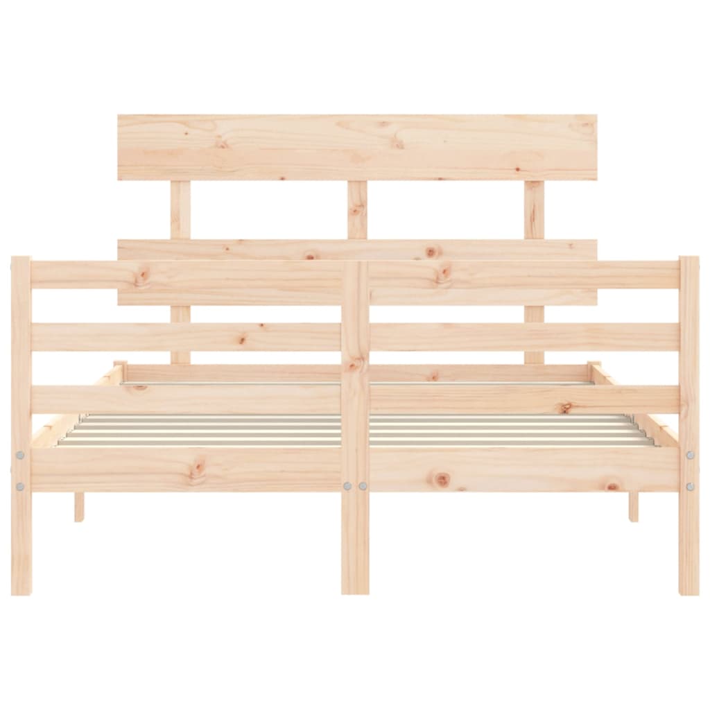 vidaXL Giroletto con Testiera 140x190 cm in Legno Massello