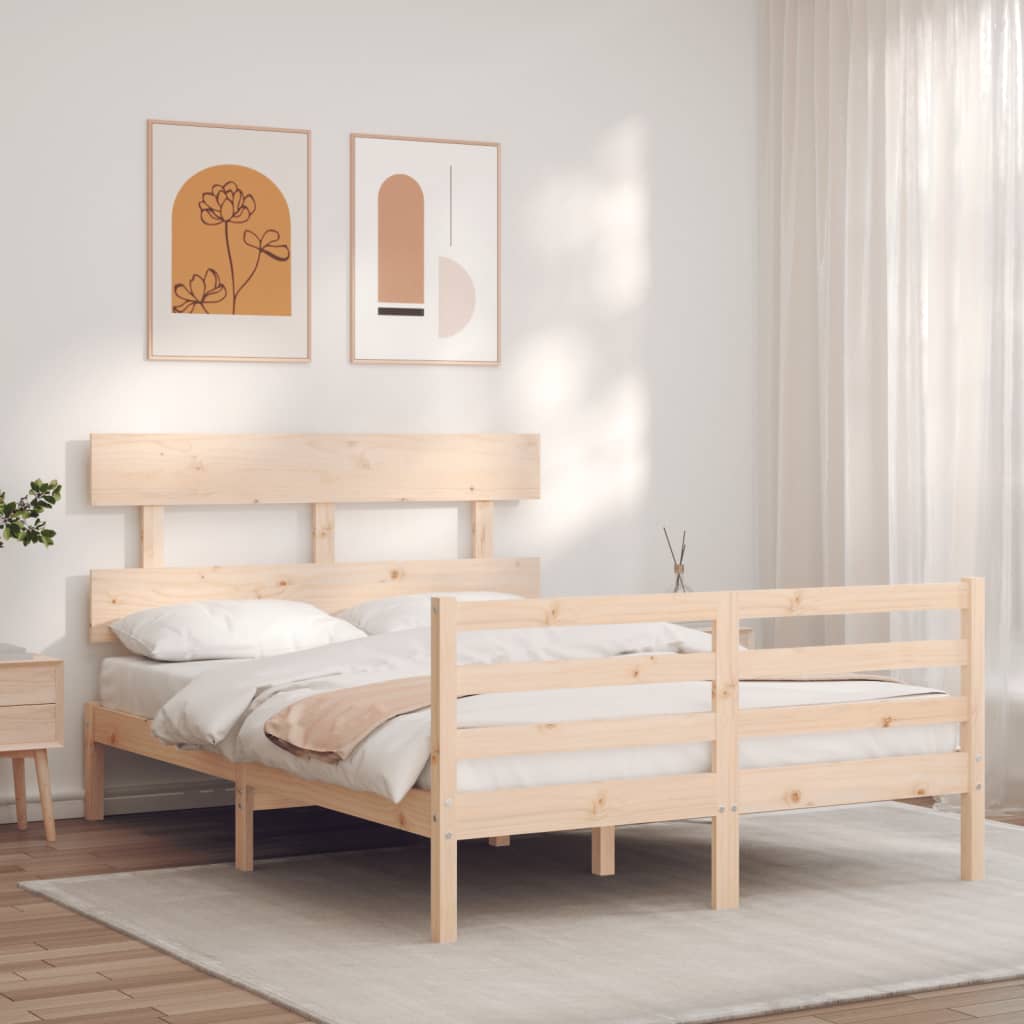 vidaXL Giroletto con Testiera 120x200 cm in Legno Massello