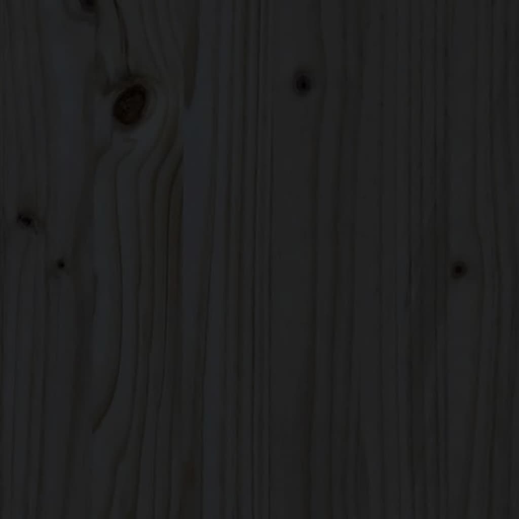 vidaXL Giroletto con Testiera Nero 200x200 cm in Legno Massello