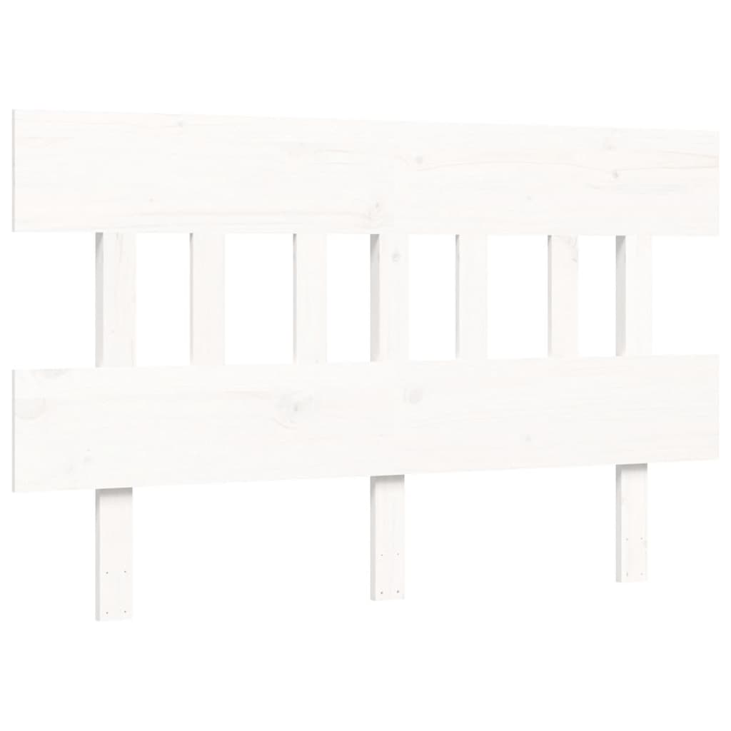 vidaXL Giroletto con Testiera Bianco 140x200 cm in Legno Massello