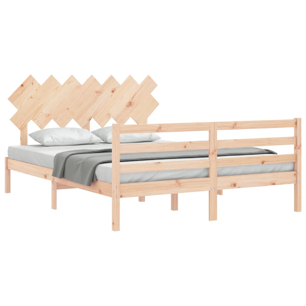 vidaXL Giroletto con Testiera 140x190 cm in Legno Massello