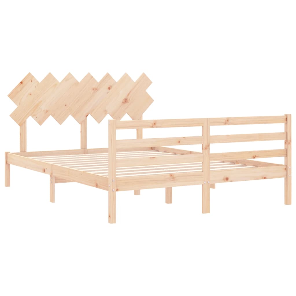 vidaXL Giroletto con Testiera 140x190 cm in Legno Massello
