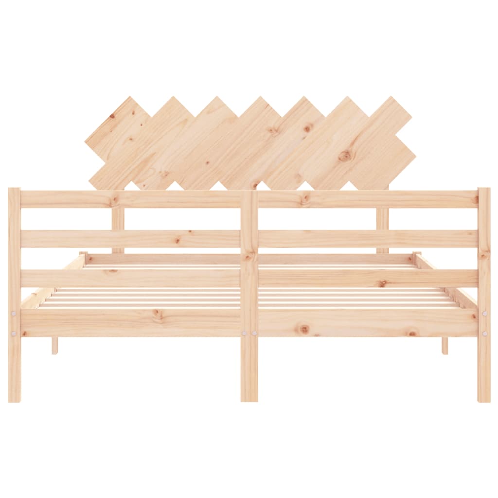 vidaXL Giroletto con Testiera 140x190 cm in Legno Massello