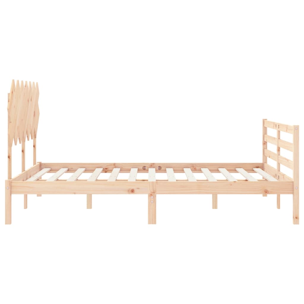 vidaXL Giroletto con Testiera 140x190 cm in Legno Massello