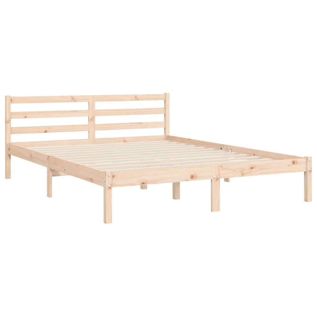 vidaXL Giroletto con Testiera 140x190 cm in Legno Massello