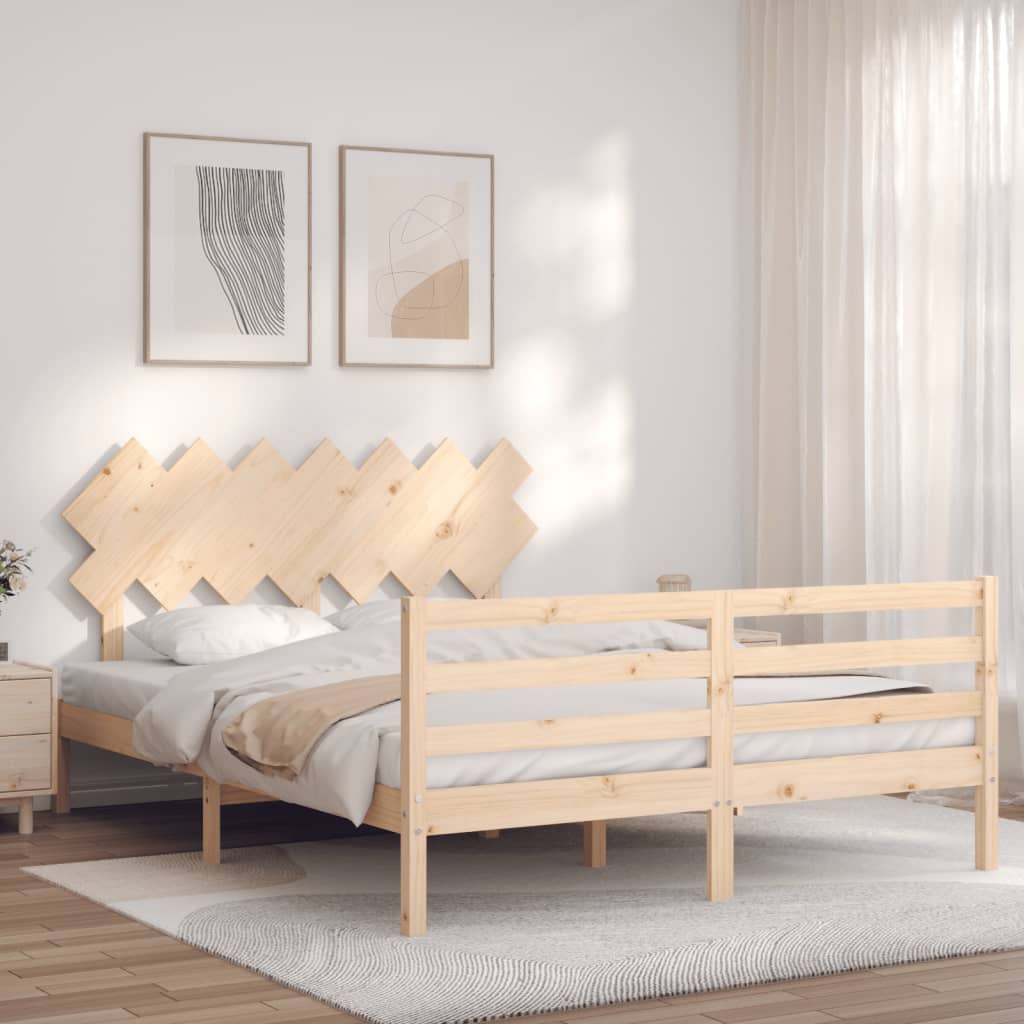 vidaXL Giroletto con Testiera 140x190 cm in Legno Massello