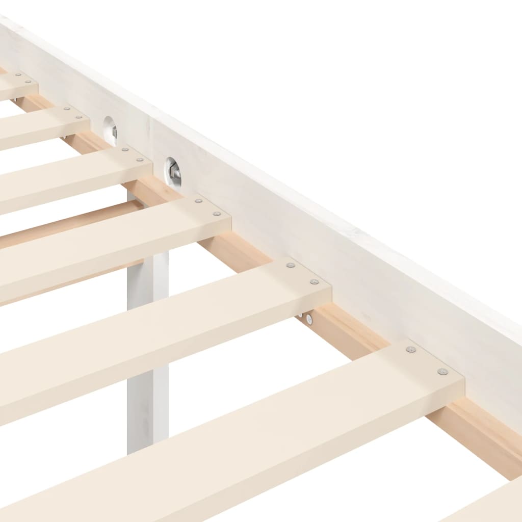 vidaXL Letto per Anziani con Testiera Bianco 160x200 cm Legno Massello