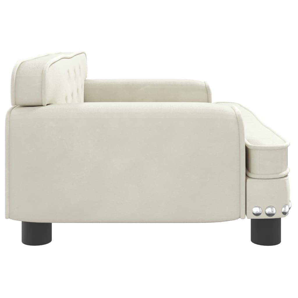 vidaXL Divano per Bambini Crema 70x45x30 cm in Velluto