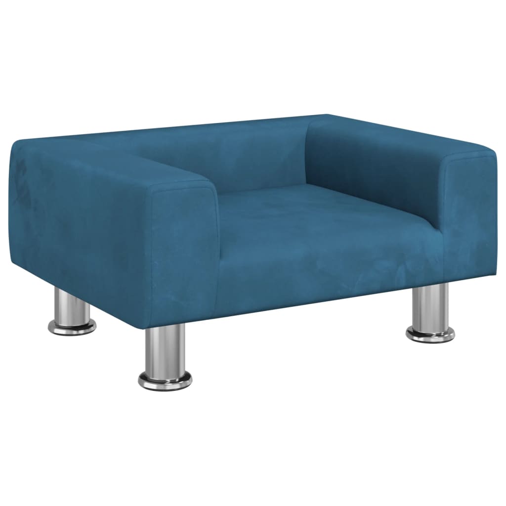 vidaXL Divano per Bambini Blu 50x40x26,5 cm in Velluto