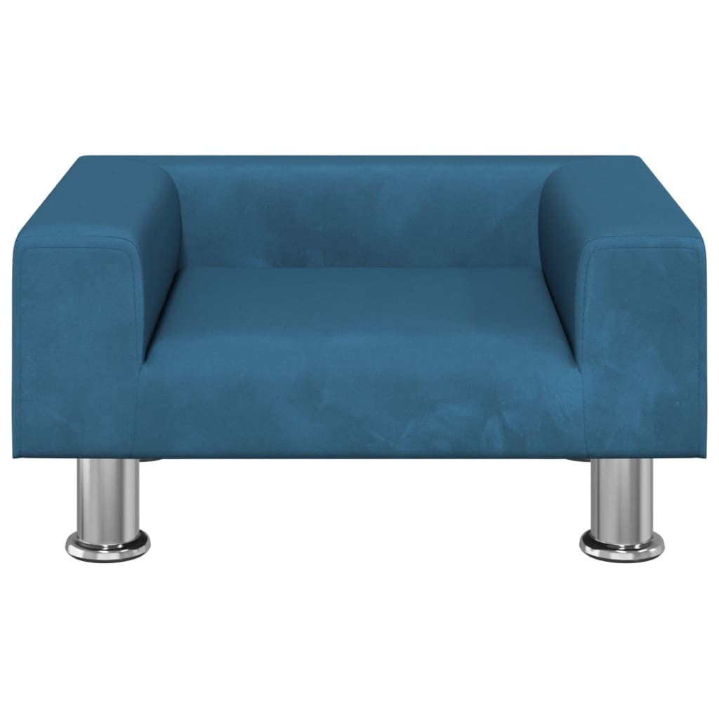 vidaXL Divano per Bambini Blu 50x40x26,5 cm in Velluto