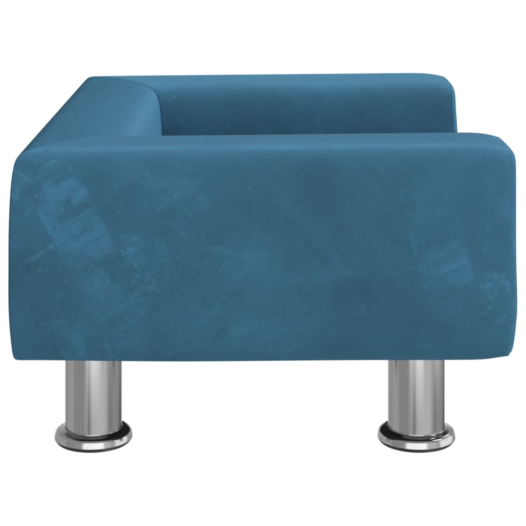 vidaXL Divano per Bambini Blu 50x40x26,5 cm in Velluto